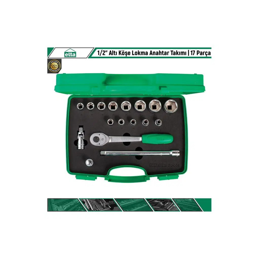 1/2 ALTI KÖŞE LOKMA ANAHTAR SETİ17PRC ELTA