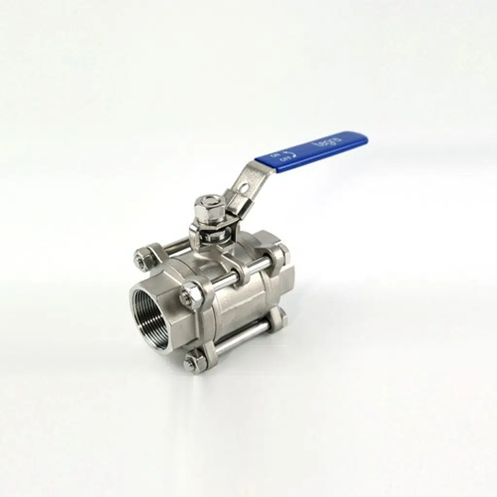 1/2"" PASLANMAZ 3 PRÇ.DİŞLİ KİLİTLİ KÜRESEL VANA TEPE FLANŞSIZ 316