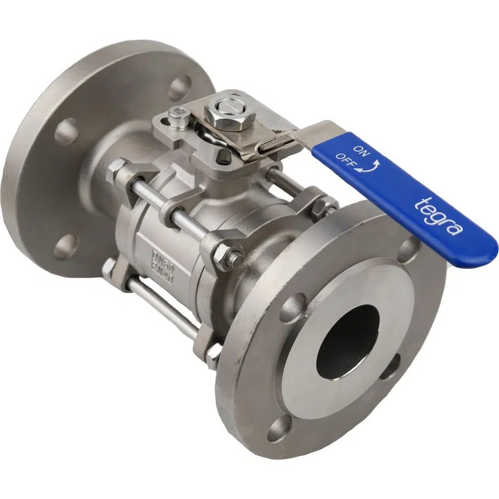 DN200 PASLANMAZ 3 PRÇ. FLANŞLI KÜRESEL VANA 304