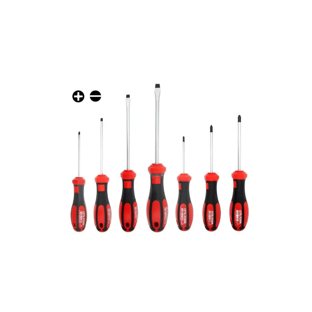 F99-701 7 Parça C-plus Tornavida Takımı - Düz/yıldız