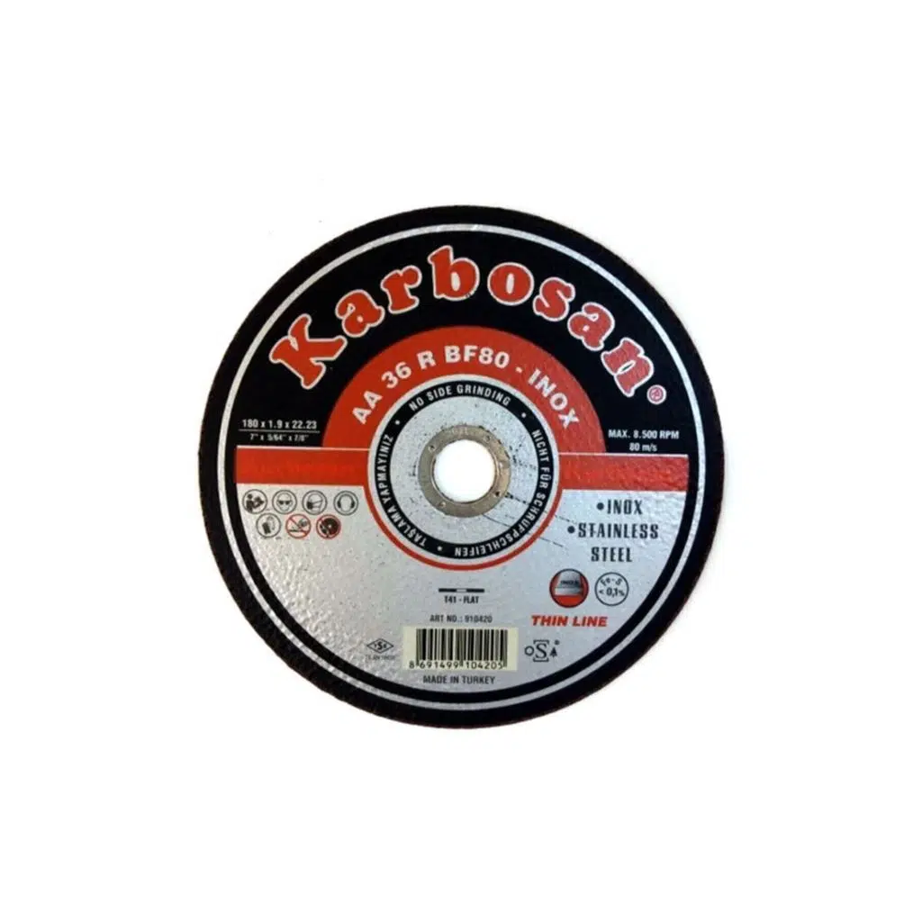 İnox Metal Kesme Taşı 180x1.9x22.23mm - 10lu Paket