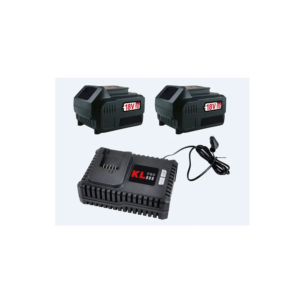 KLASET18-50 2 ADET 18V 5Ah AKÜ + 1 ADET4,5 A ŞARJ SETİ