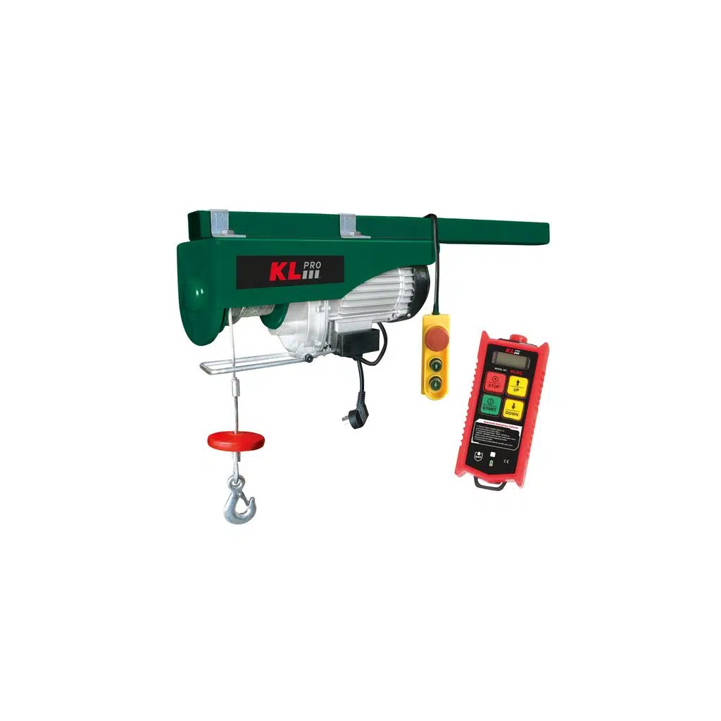 KL Pro KLV125-RC 500W Elektrikli Vinç 125/250 Kg Uzaktan Kumandalı Halatlı Caraskal