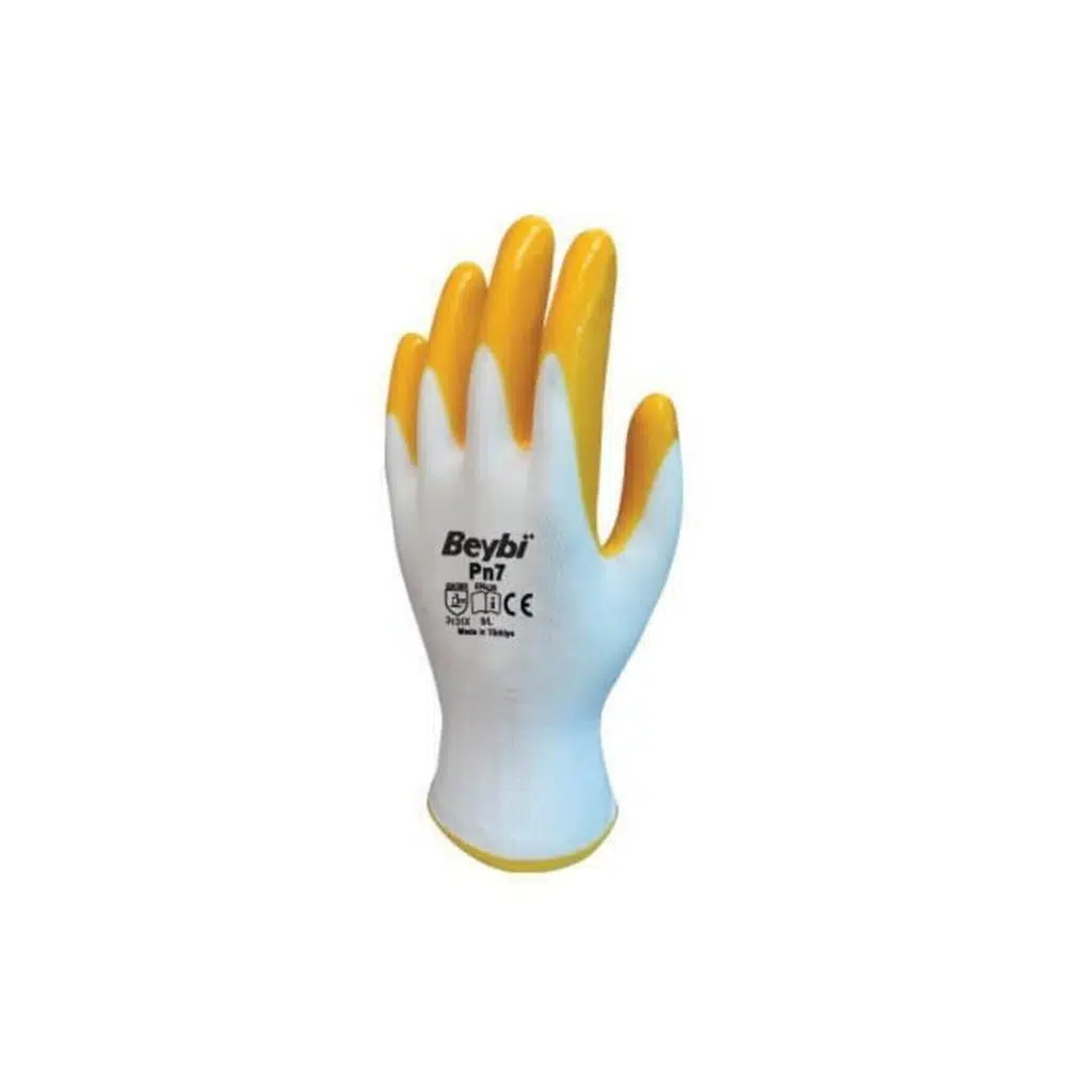 Pn7 Yarı Nitril Kaplı Örgü Polyester Eldiven 10 Numara 10 Adet